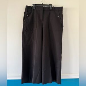 J. Crew Wide Leg Black Crop Pants